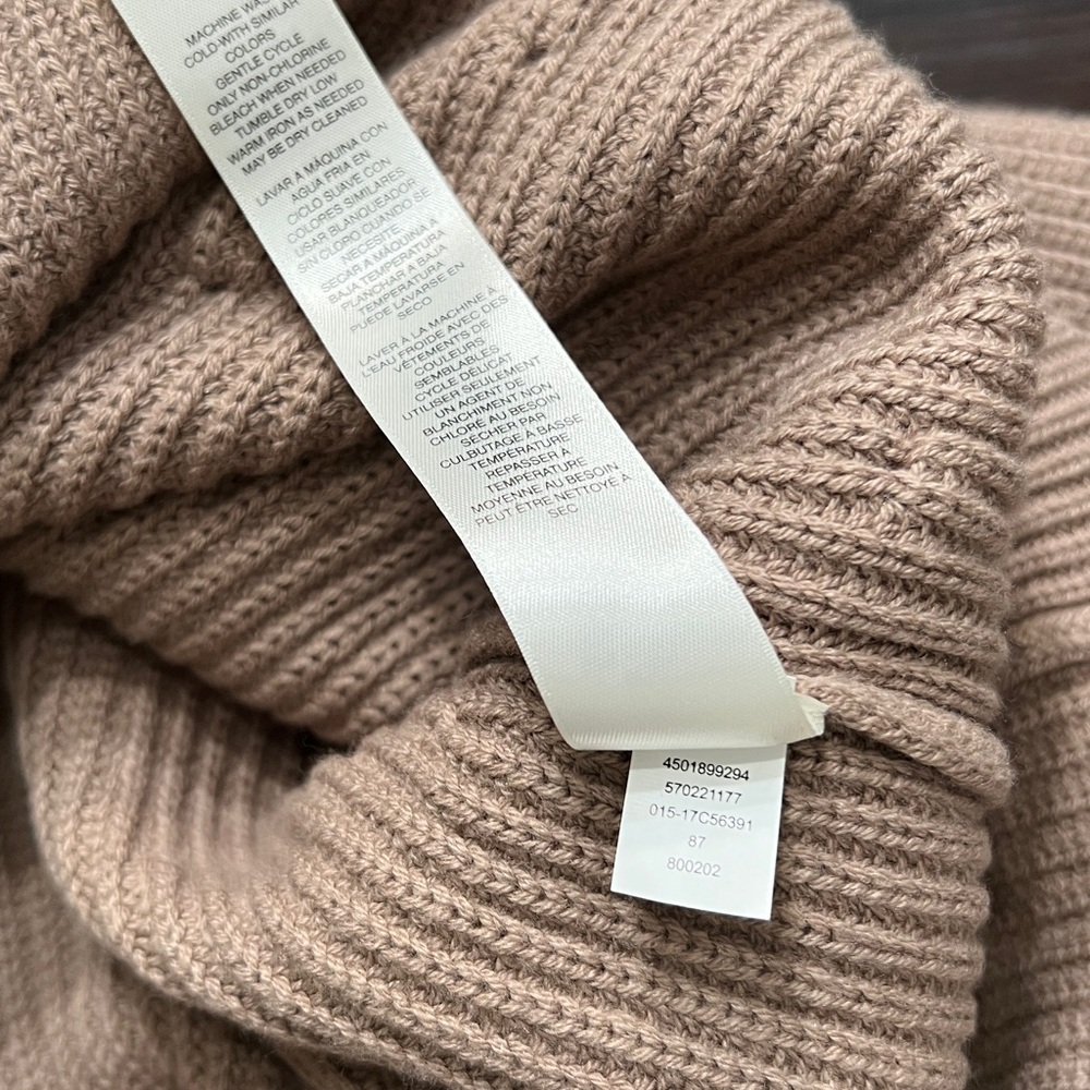 CHICO’S Drama Fringe Pull Over Sweater Taupe - Picture 12 of 12